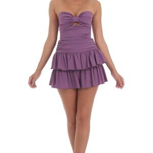 Lucy in the Sky Strapless Lavender Dress